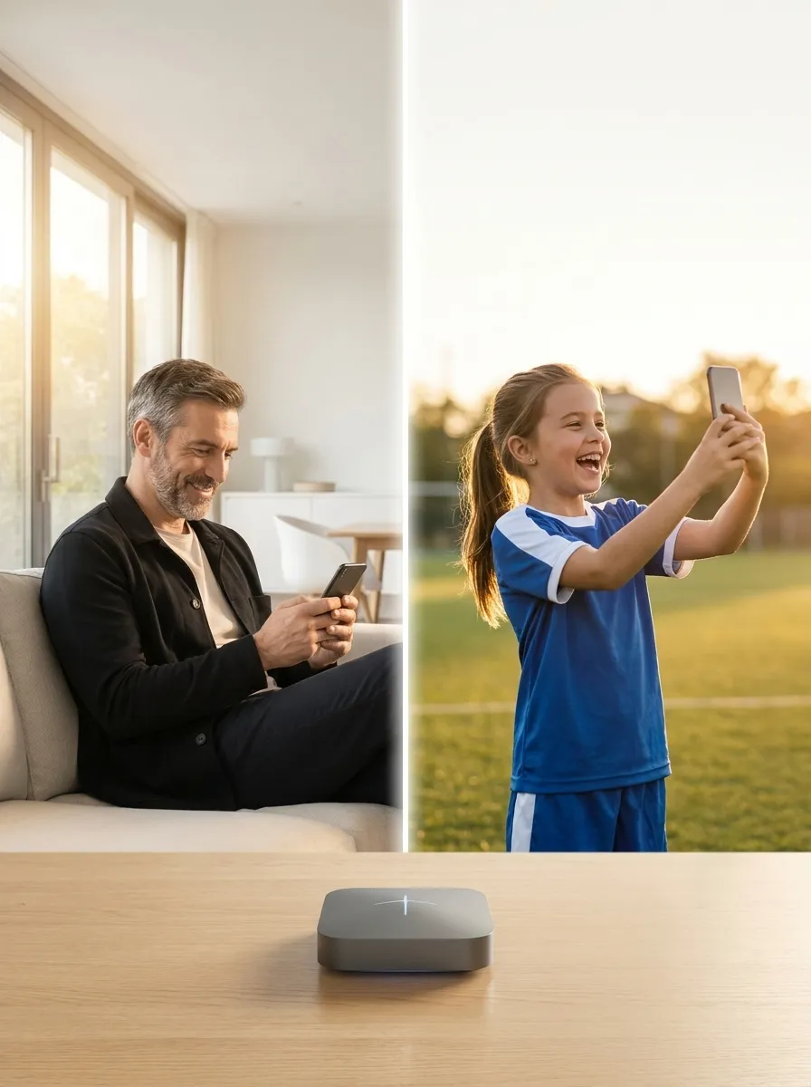 A father and daughter staying connected